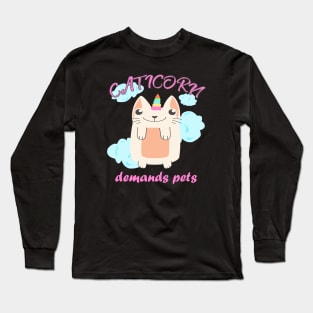 Caticorn Unicorn Cat Long Sleeve T-Shirt